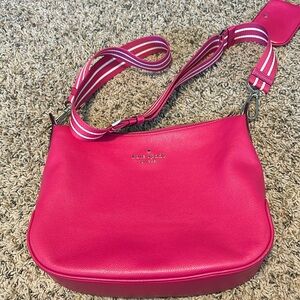 Pink pebbled leather Kate Spade Crossbody bag